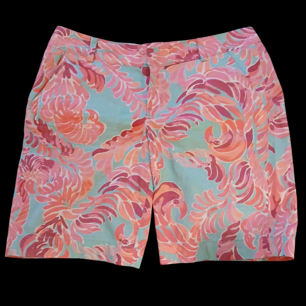 Lilly Pulitzer Pastel Pink Coral Print Bermuda Shorts